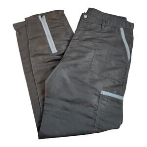 Panno D'or Vtg black Parachute pants 100% nylon made in the USA sz 2xl